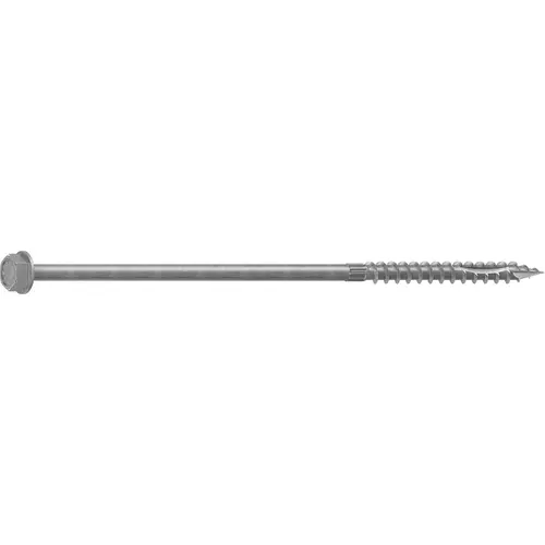 Structural Screw, 5/16 in Thread, 8 in L, Hex Head, Hex Drive, Sharp Point, Hot-Dipped Galvanized, 50