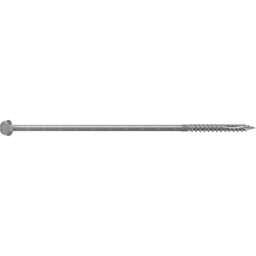 Camo 0369279 Structural Screw, 5/16 in Thread, 10 in L, Hex Head, Hex Drive, Sharp Point, Hot-Dipped Galvanized, 250