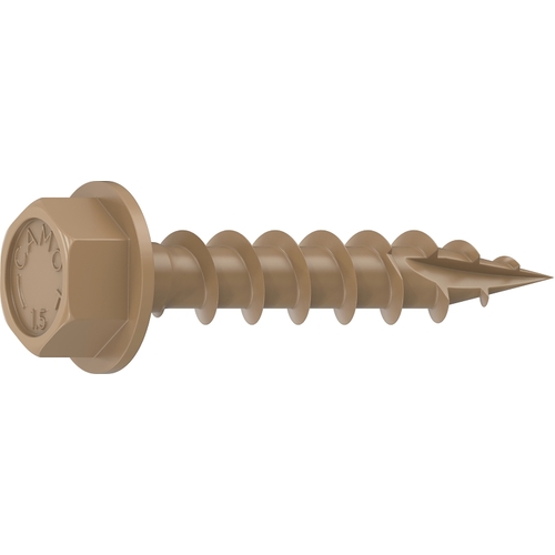 Structural Screw, 1/4 in Thread, 1-1/2 in L, Hex Head, Hex Drive, Sharp Point, PROTECH Ultra 4 Coated, 250