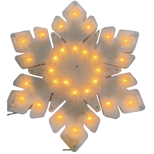 Santas Forest 36838-XCP12 Snowflake Window Decal, Internal Light/Music: Internal Light - pack of 12