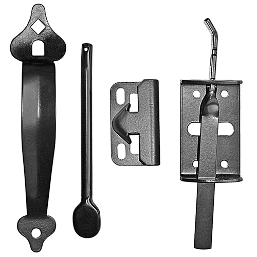 LATCH THUMB GALV STEEL BLK 6IN