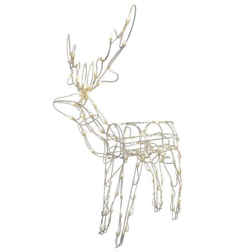 Santas Forest 36888 Standing Buck, 12 in W, PVC/Metal, Clear, Mini String LED Bulb