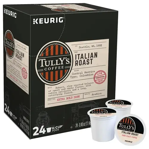 Italian Roast K-Cup Pod Box, Yes Caffeine, Dark Roast Box - pack of 96