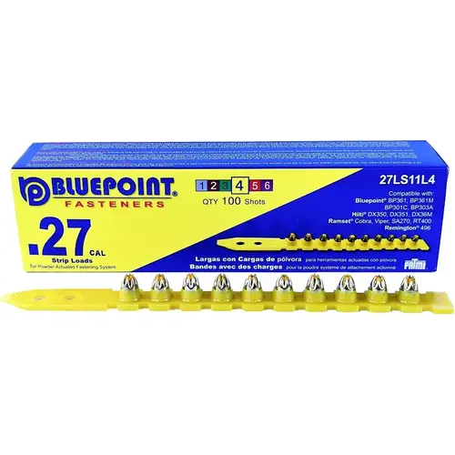 BLUE POINT FASTENING 27LS11L4P LOAD STRIP LONG YELLOW 0.27CAL - pack of 100