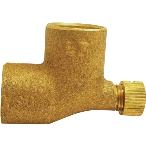 Pipe Elbow, 3/4 in, Sweat, 90 deg Angle, Brass