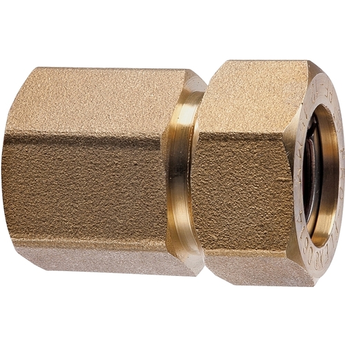 PFFN-1212 Tube to Pipe Fitting, 1/2 in, FNPT, Brass