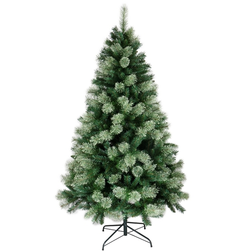 Pre-Lit Christmas Tree, 7-1/2 ft H, Pine Family, 120 W, Tungsten Bulb, Clear Light