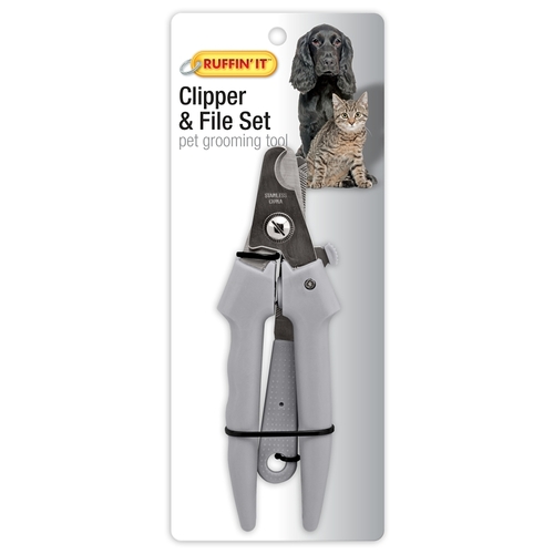 Ruffin It 19701 Clipper and File Set, Soft-Grip Handle