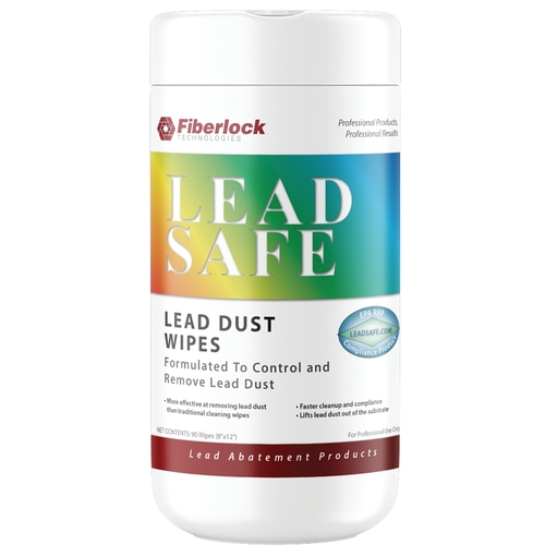 Fiberlock Technologies 5498-90C LeadSafe Dust Wipes, 12 in L, 8 in W, Fresh Scent