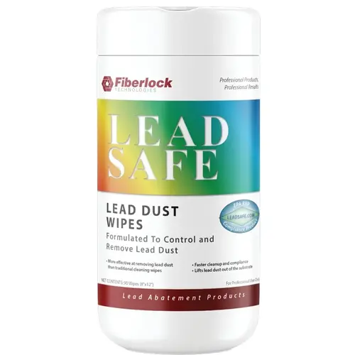 LeadSafe Dust Wipes, 12 in L, 8 in W, Fresh Scent White