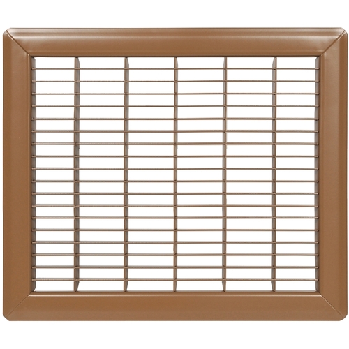 Air Grille, 10 in L, 12 in W, Steel, Brown