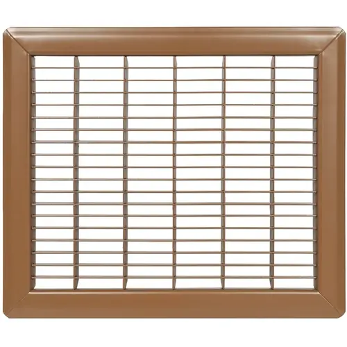 Air Grille, 8 in L, 12 in W, Steel, Brown