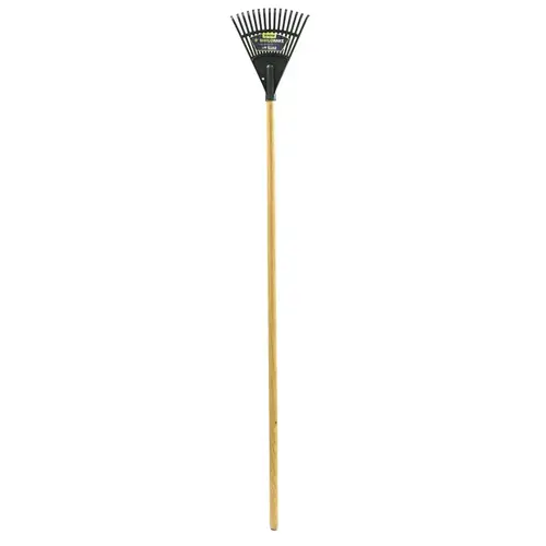 Rugg PP08 Rake, Poly Tine, 8 in W Tine, 15-Tine, Hardwood Handle, 48 in L Handle