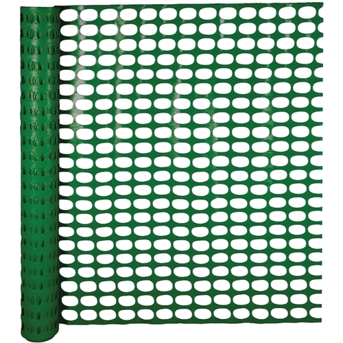 MUTUAL INDUSTRIES 14973-38-48 Snow Fence, 100 ft L, 1-3/4 x 2-1/2 in Mesh, Polyethylene, Green