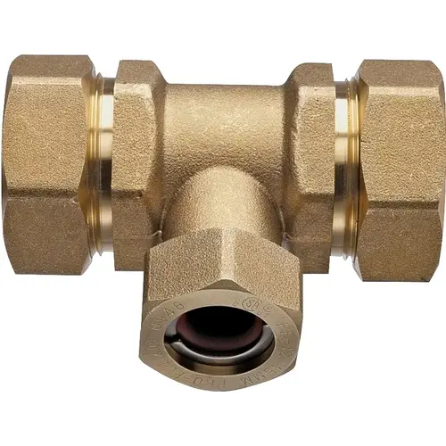 ProFlex PFTE-BBBC PFTE-BBB6 Tube Tee, 1/2 in, Brass