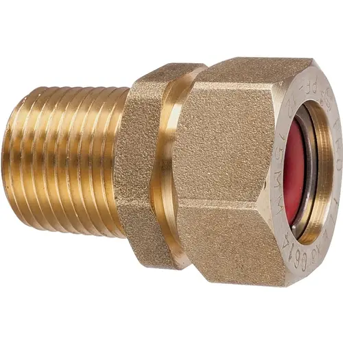 ProFlex PFMF-3406C PFMF-3406 Tube to Pipe Adapter, 3/4 in, MNPT, Brass