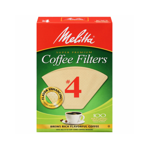 Melitta 624602 Coffee Filter 12 cups Brown Cone Brown