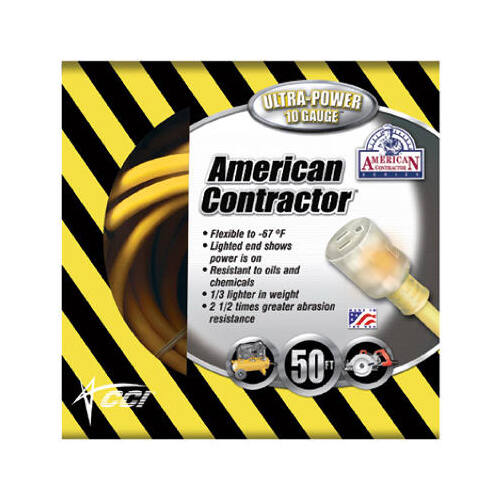 Southwire Outdoor Extension Cord, 10/3 Yellow, 50-Ft.