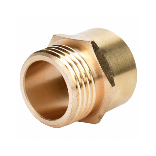 Threaded Pipe To Hose Connector, Brass, 3/4-In. NH Male x 3/4-In. NPT Female