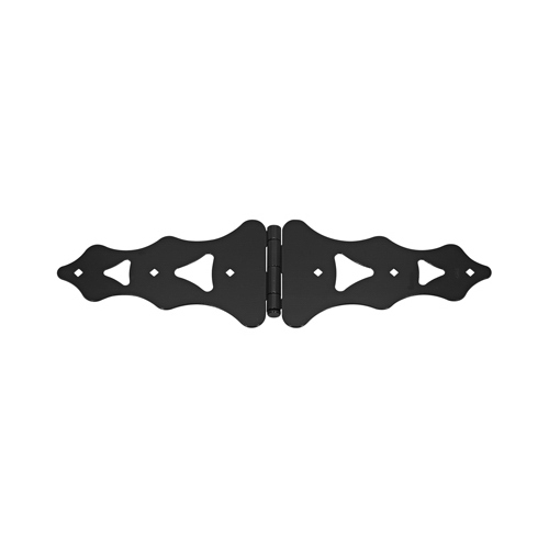 858BC 10" Ornamental Strap Hinge Black Finish - pack of 6