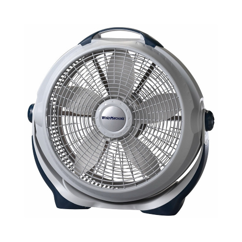 Lasko 3300 Wind Machine Portable Room Fan, 120 V, 20 in Dia Blade, 5-Blade, 3-Speed, 4750 cfm Air, Gray