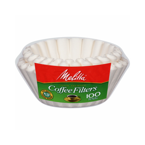 Melitta 629552 Basket Coffee Filter, Cup, Paper, White - pack of 100