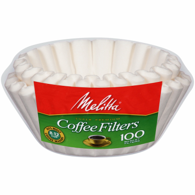 Melitta 629552 Basket Coffee Filter, Cup, Paper, White - pack of 100