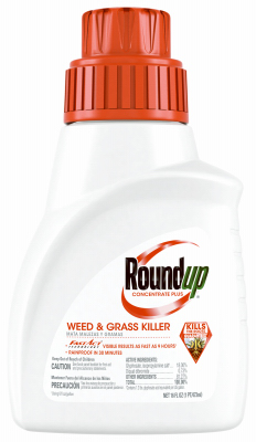 Roundup 5003610 5005510 Weed and Grass Killer, Liquid, Spray Application, 1 pt Bottle Amber