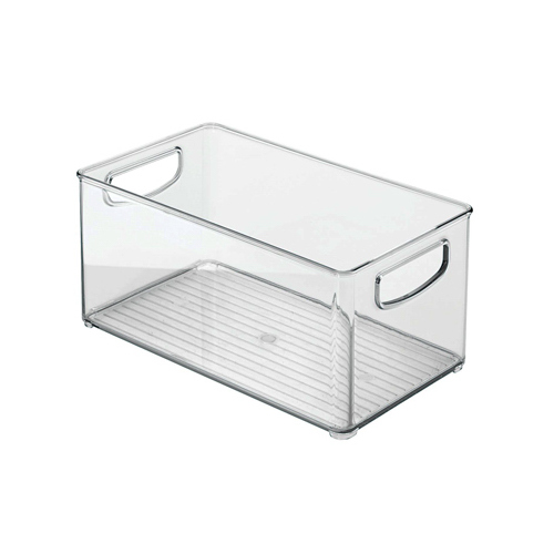iDesign 64530 Stackable Kitchen Bin, Plastic, Clear, 6 in W, 5 in H, 10 in L