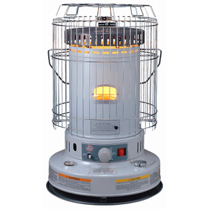 Kero World KW-24H KW-24G Portable Heater, 1.9 gal Fuel Tank, Kerosene,  23800 Btu, 1000 sq-ft Heating Area, Gray