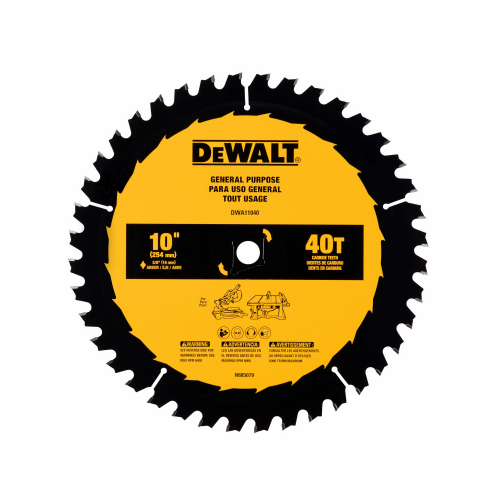 Circular Saw Blade 10" D X 5/8" Carbide Tipped 40 teeth