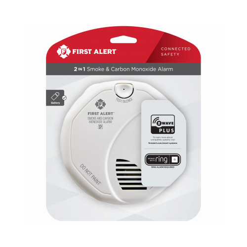 Smoke and Carbon Monoxide Detector Battery-Powered Photoelectric