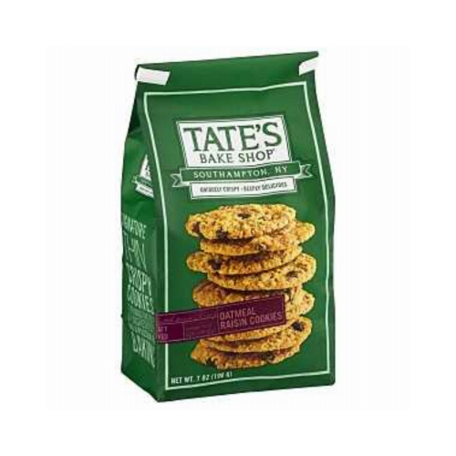 Tate's Bake Shop 1001026-XCP6 Cookies Oatmeal Raisin 7 oz Bagged - pack of 6