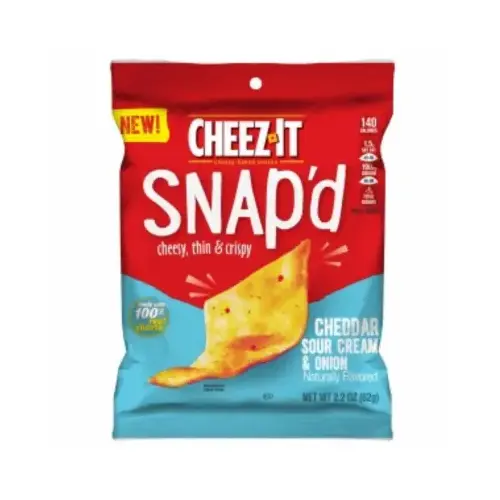 Snap'd Series KEE11460 Baked Snacks, Cheddar Sour Cream, Onion Flavor, 2.2 oz - pack of 6