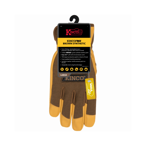 Kinco 2014-XL Driver Gloves Men's Outdoor Brown XL Brown