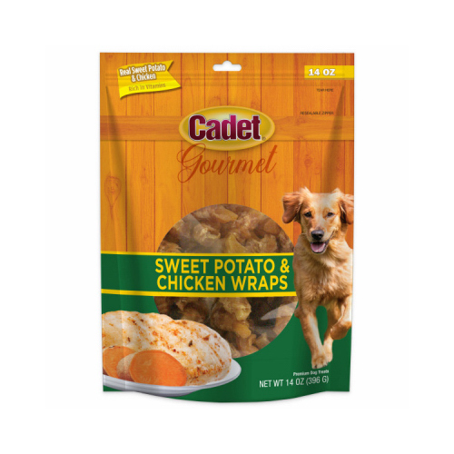 Gourmet Dog Treats, Sweet Potato & Chicken Wrap, 14-oz.