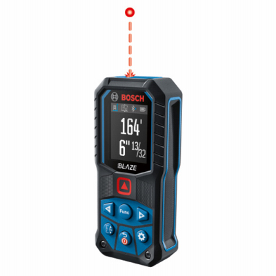 Bosch GLM165-27C BLAZE Laser Measure, Functions: Real-Time Length, Distance, Area, Volume, Indirect Measurements Red