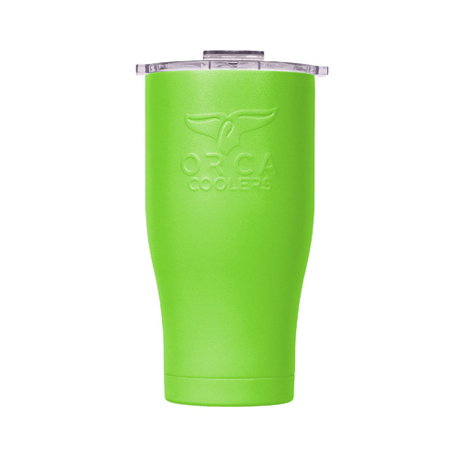 Chaser Series Tumbler, 27 oz Capacity, Stainless Steel, Clear/Lime