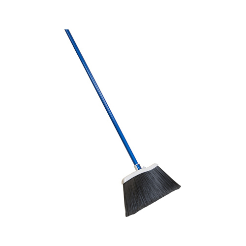 QUICKIE 754 Angle Broom, 15 in Sweep Face, Polypropylene Bristle, Steel Handle