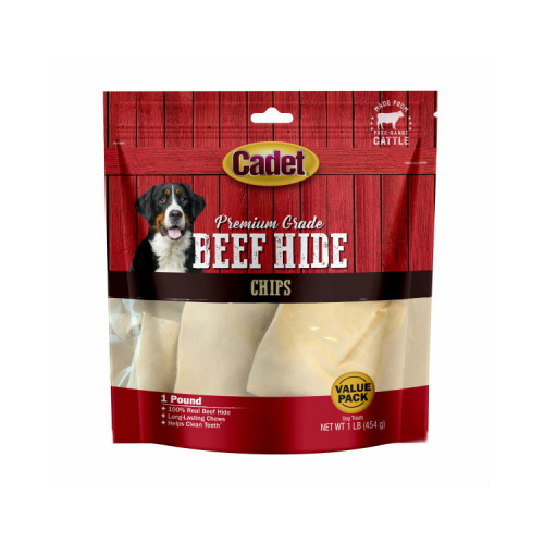 IMS TRADING CORP C10060-16 Gourmet Dog Treats, Rawhide Chips, Natural, 1-Lb.