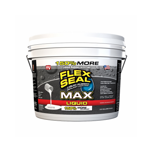 Flex Seal LFSMAXWHT02 Sealant Coating, White, 2.5 gal, Can