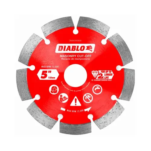 5 In. Segmented Rim Dry/Wet Cut Diamond Blade