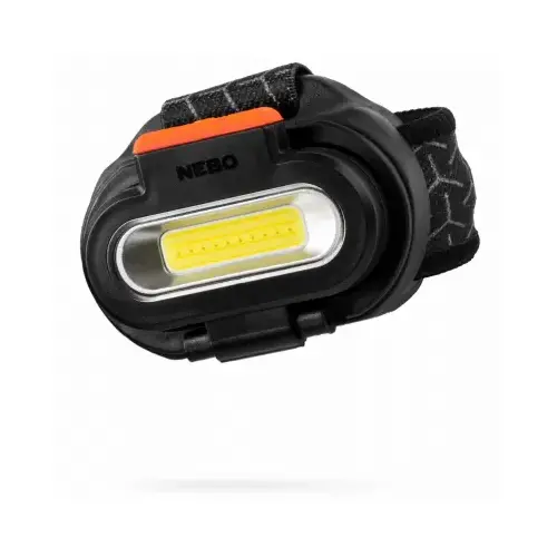 Nebo NEB-HLP-0008 EINSTEIN Headlamp, 2200 mAh, Alkaline, Lithium-Ion Battery, LED Lamp, 1500 Lumens, Black