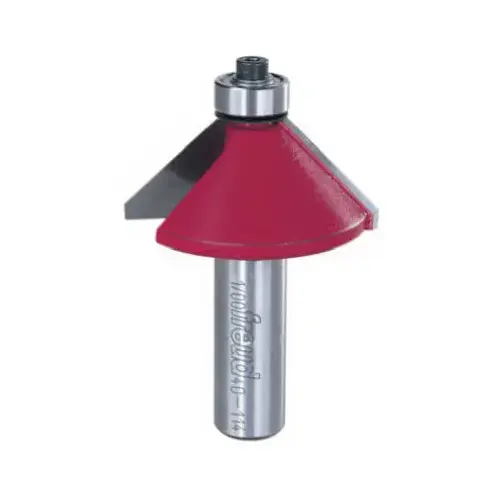 Router Bit, 1-5/8 in Dia Cutter, 2-9/16 in OAL, 1/2 in Dia Shank, 2-Cutter, Carbide