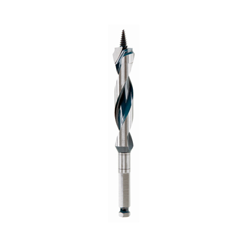 Daredevil Auger Drill Bit, 7/8 in Dia, 7-1/2 in OAL, Open-Faced, Wide Flute, 7/16 in Dia Shank