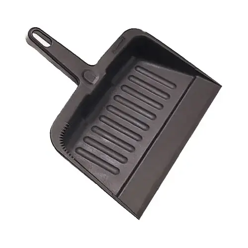 Rubbermaid FG200628CHAR Heavy Duty Dust Pan, Charcoal, Commercial Grade, 8.125 x 12.25 x 13.25 In.