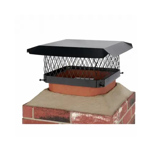 SHELTER SC1313 13 In. x 13 In. Black Galvanized Steel Chimney Cap