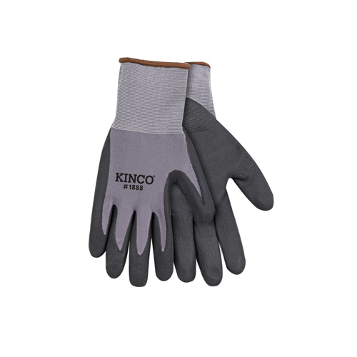 Kinco 1888-L Palm Gloves Men's Indoor/Outdoor Black/Gray L Black/Gray