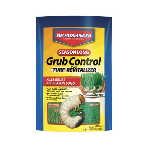 Grub Control Plus Turf Revitalizer, Granular, Spreader Application, Outdoor, 12 lb Bag