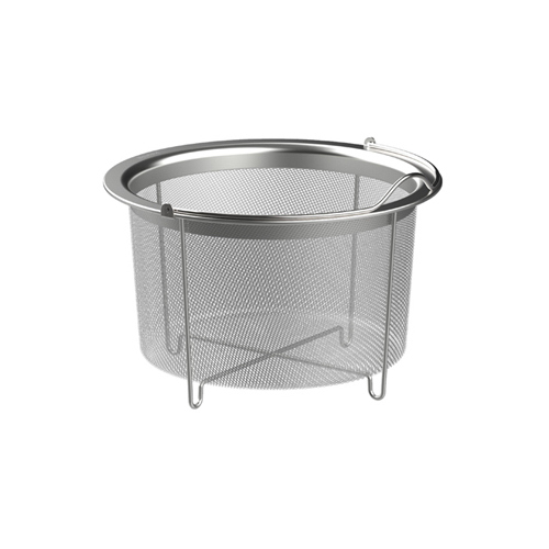 Mesh Steamer Basket Silver Stainless Steel Silver